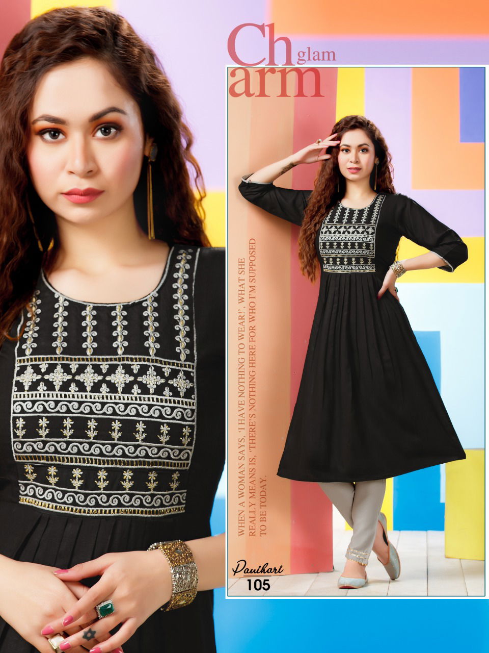 Ft Panihari Latest Designer Ethnic Wear Kurti With Bottom Collection